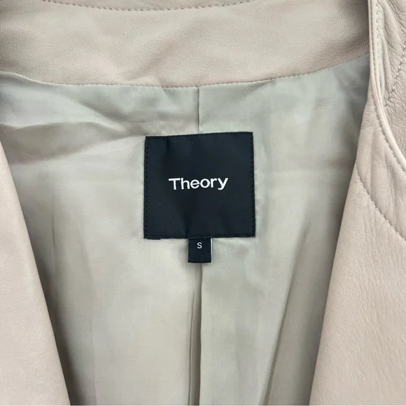 Theory Buttery Soft Tan Leather Jacket - Picture 3 of 6